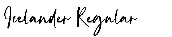 Icelander Regular字体