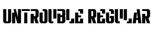Untrouble Regular字体