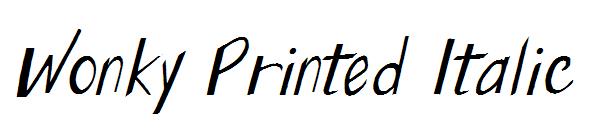 Wonky Printed Italic字体