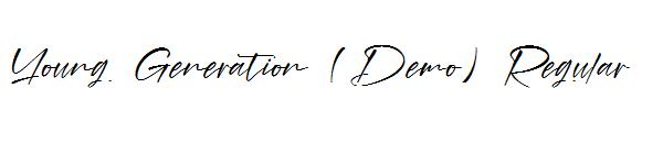 Young Generation (Demo) Regular字体