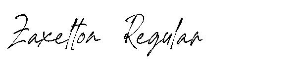 Zaxelton Regular字体