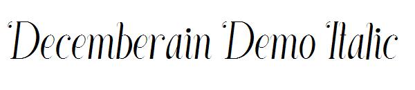 Decemberain Demo Italic字体