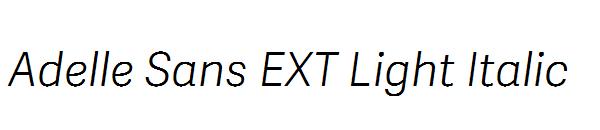 Adelle Sans EXT Light Italic字体