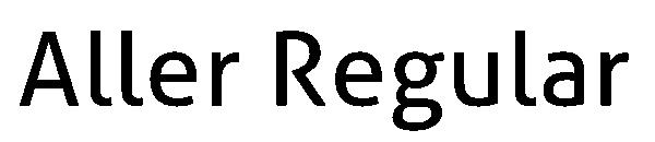 Aller Regular字体