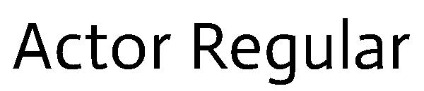 Actor Regular字体