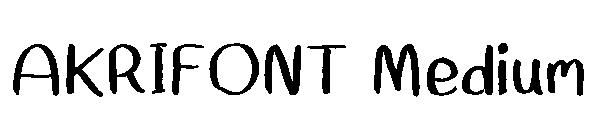 AKRIFONT Medium字体