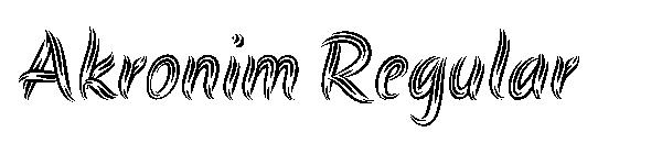 Akronim Regular字体