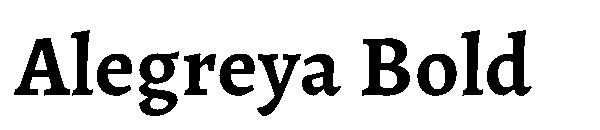 Alegreya Bold字体
