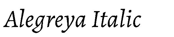 Alegreya Italic字体