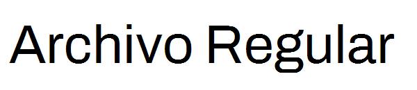 Archivo Regular字体