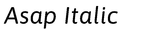 Asap Italic字体