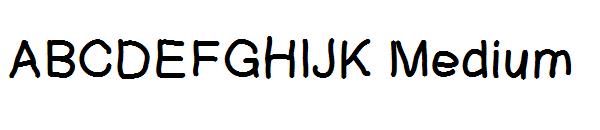 ABCDEFGHIJK Medium字体