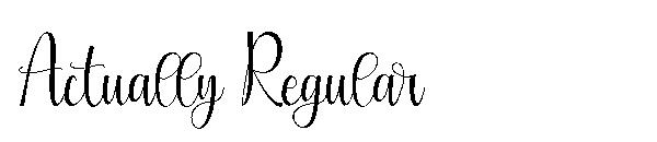 Actually Regular字体
