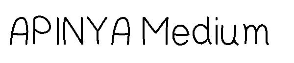 APINYA Medium字体