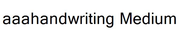 aaahandwriting Medium字体