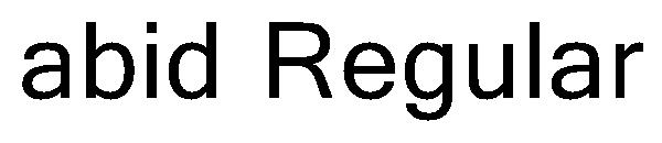 abid Regular字体