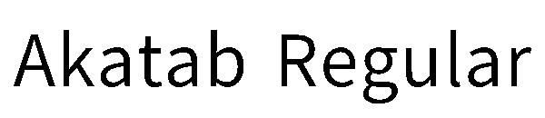 Akatab Regular字体