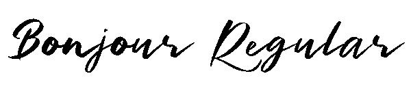 Bonjour Regular字体