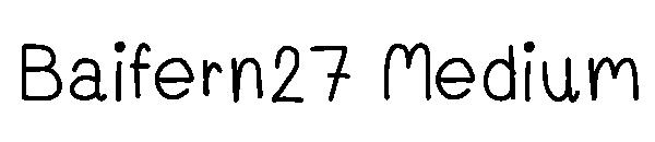 Baifern27 Medium字体