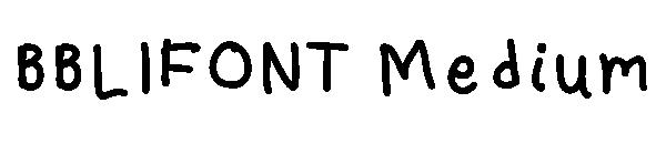 BBLIFONT Medium字体
