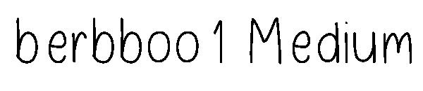 berbboo1 Medium字体