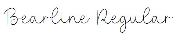 Bearline Regular字体