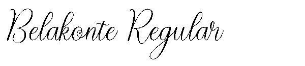 Belakonte Regular字体