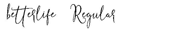 betterlife Regular字体