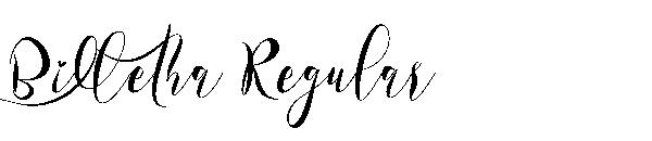 Billetha Regular字体