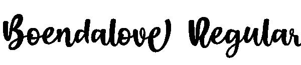 Boendalove Regular字体