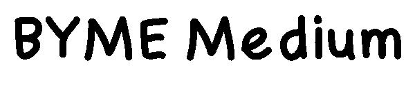 BYME Medium字体