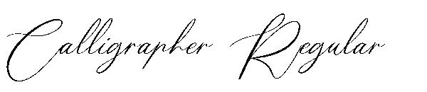 Calligrapher Regular字体