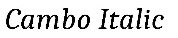 Cambo Italic字体