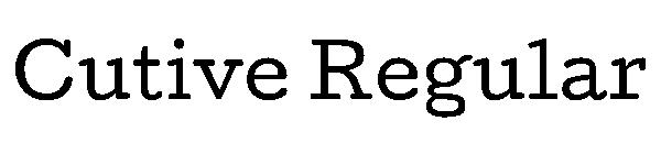 Cutive Regular字体