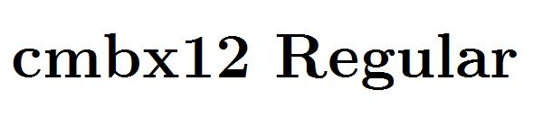 cmbx12 Regular字体