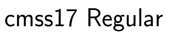 cmss17 Regular字体