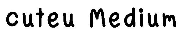 cuteu Medium字体