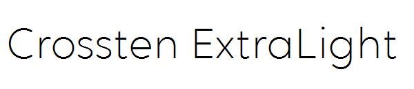 Crossten ExtraLight字体