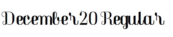 December20 Regular字体