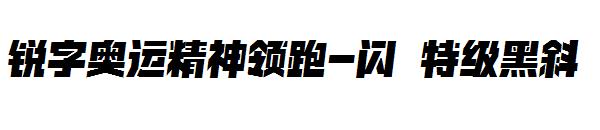 锐字奥运精神领跑-闪 特级黑斜