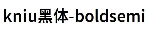 kniu黑体-boldsemi