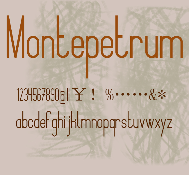 montepetrum字体下载