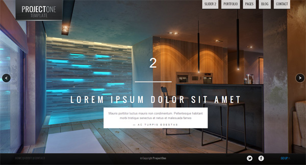 室内装修设计网页模板 艺术时尚