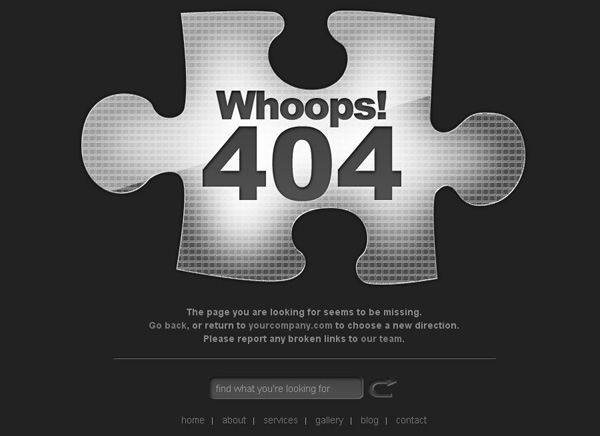 404 Error返回页面模板（网页返回404错误）