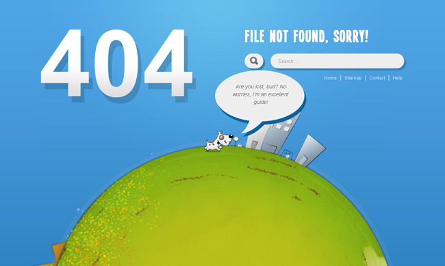 小狗绕地球奔跑404页面（小狗在地上飞快地奔跑）  小狗绕地球奔跑404页面 模板下载 第1张