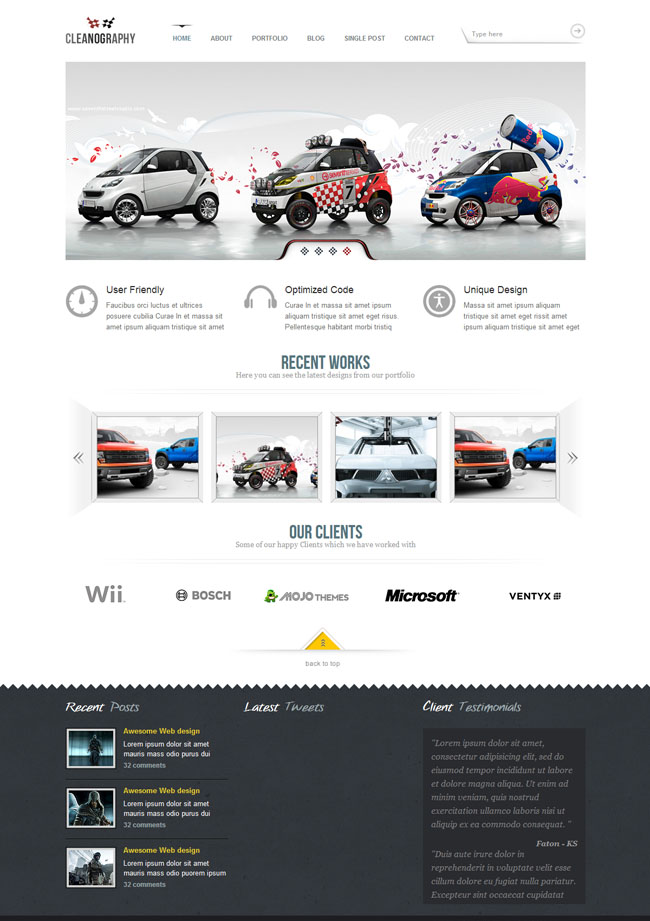 汽车企业CSS网站模板（汽车网站设计模板）