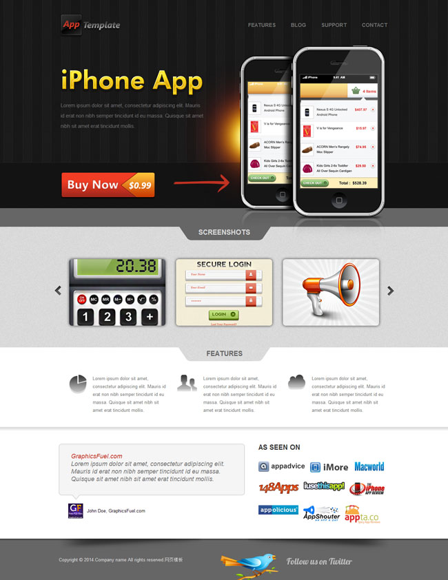 iphone app企业官网模板（苹果企业版app）