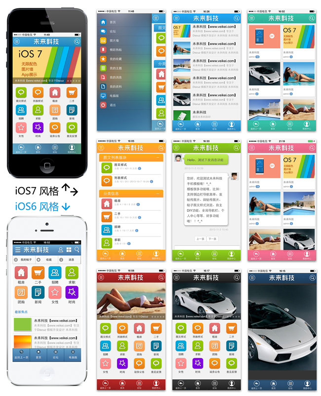 Discuz X3手机模版IOS风格