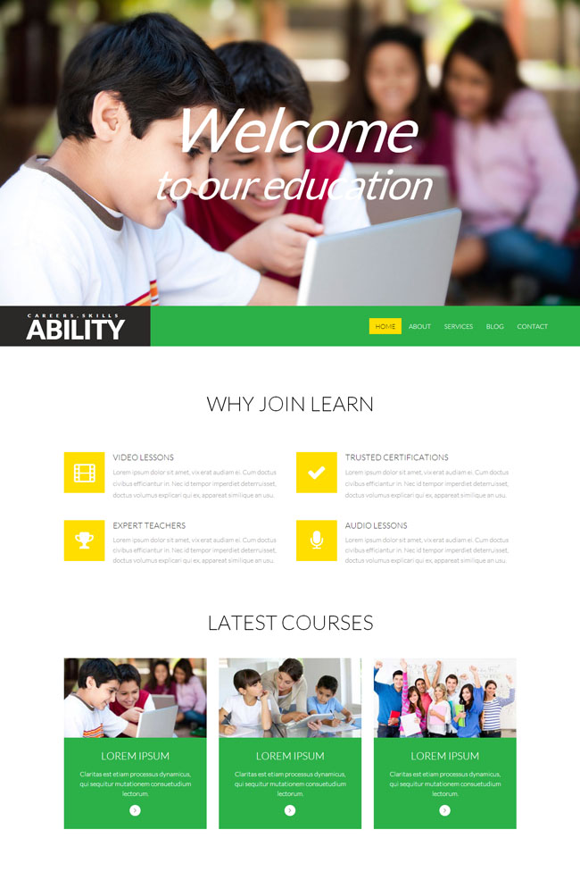 学校教育机构网页模板（教育机构网站模板）