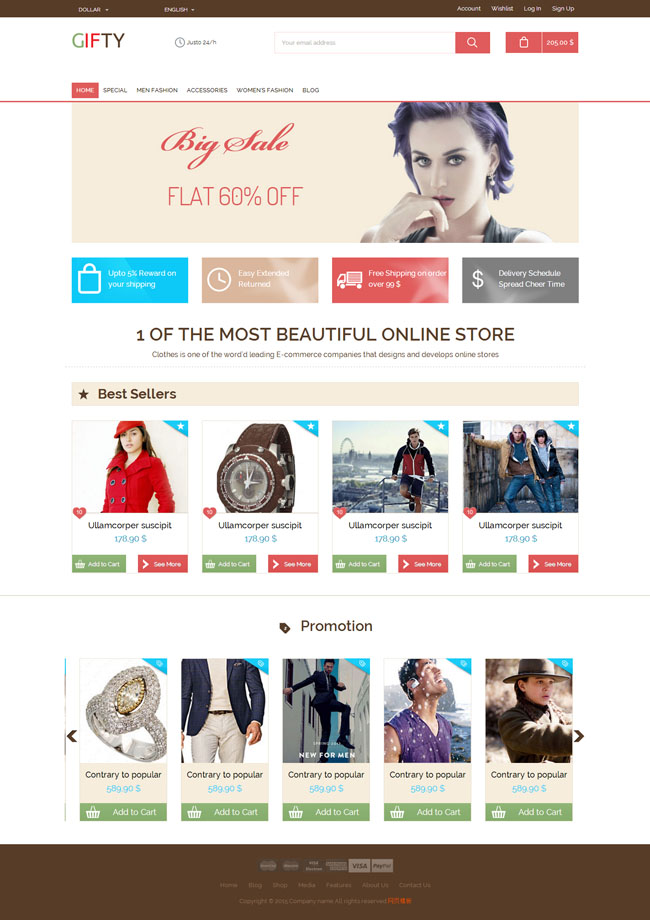 b2c商城购物网站模板（购物网站模板html）